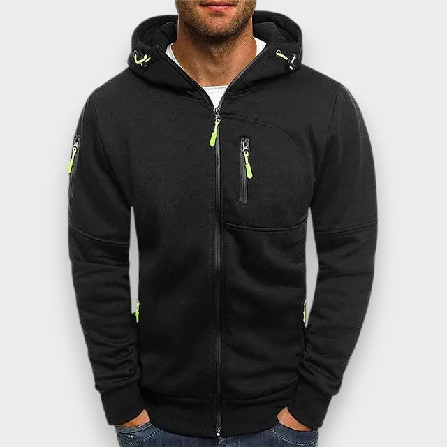 Sudadera práctica para hombre con cremallera
