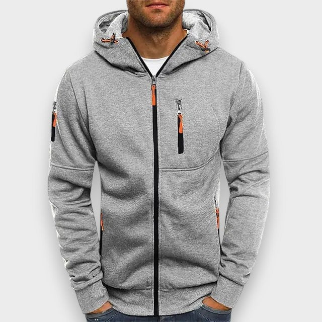Sudadera práctica para hombre con cremallera