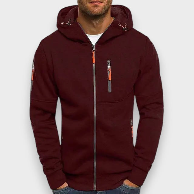 Sudadera práctica para hombre con cremallera