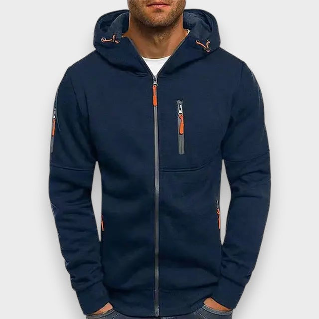 Sudadera práctica para hombre con cremallera