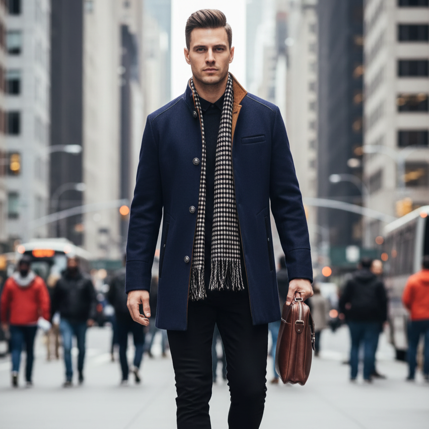 Abrigo de Invierno para Hombre Aislado con Botones