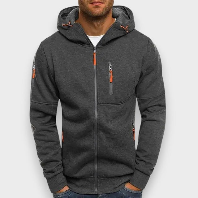 Sudadera práctica para hombre con cremallera