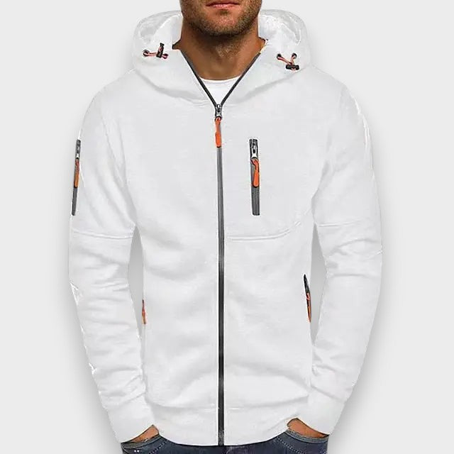 Sudadera práctica para hombre con cremallera