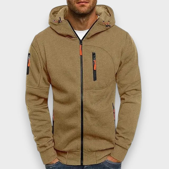 Sudadera práctica para hombre con cremallera
