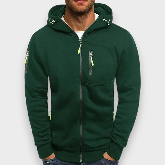 Sudadera práctica para hombre con cremallera