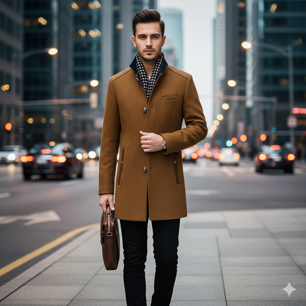 Abrigo de Invierno para Hombre Aislado con Botones