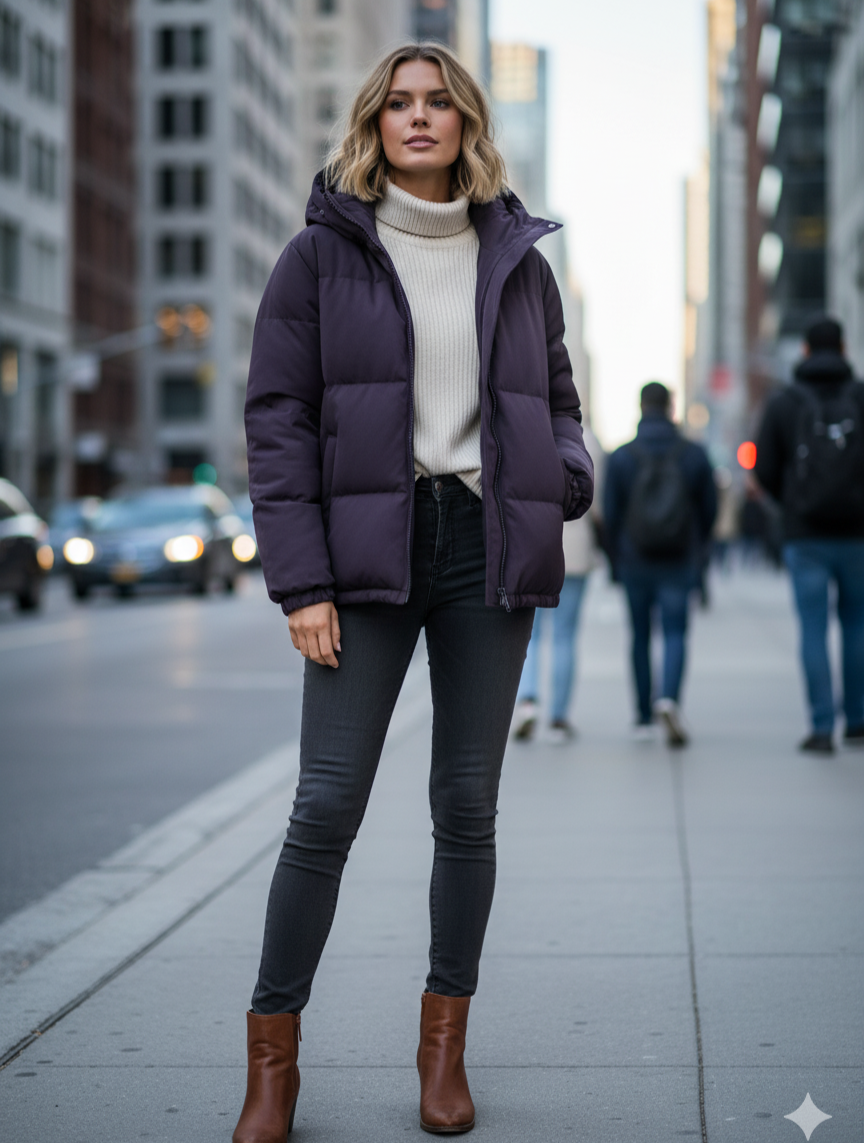 Chaqueta de Invierno para Damas Cálida con Capucha