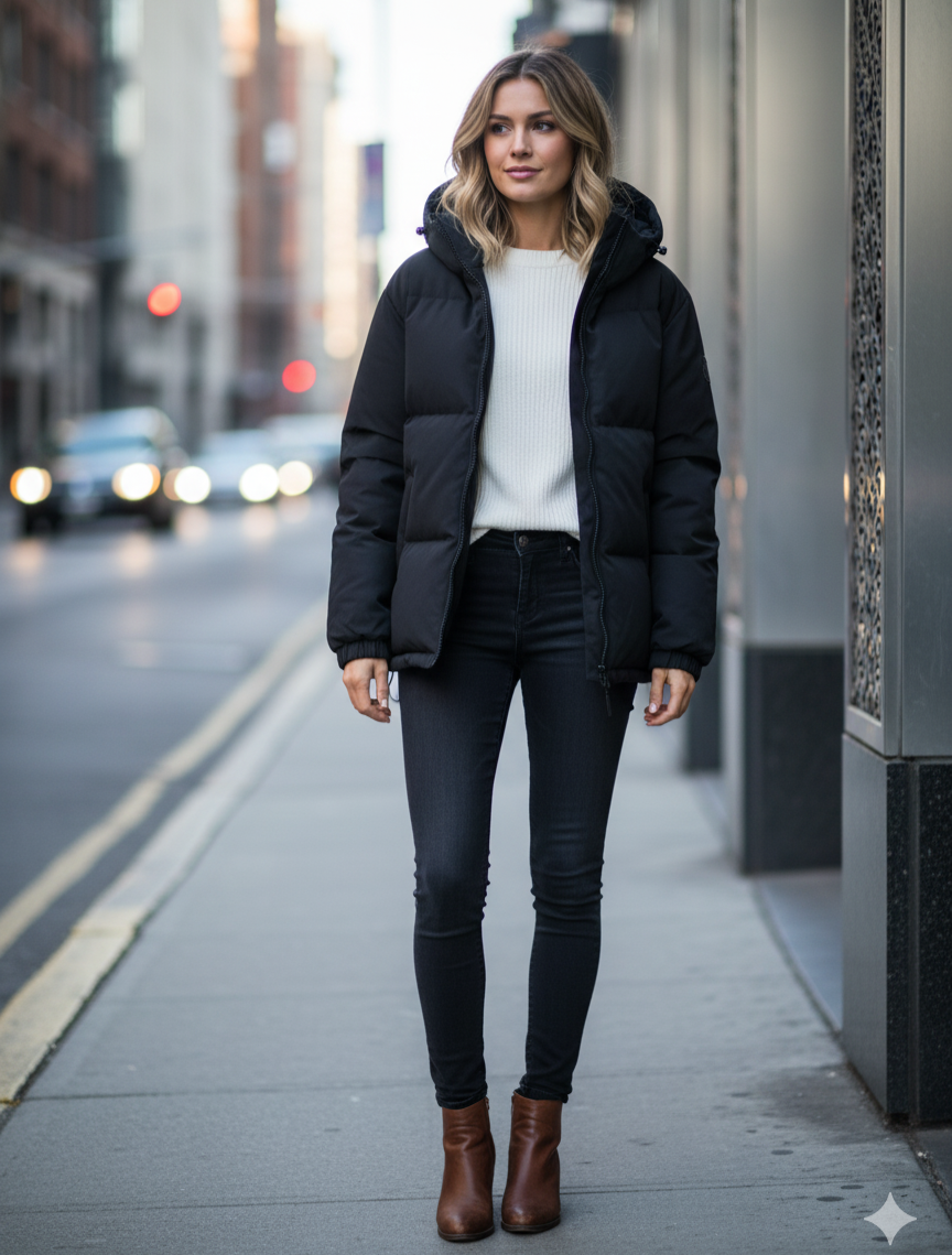 Chaqueta de Invierno para Damas Cálida con Capucha
