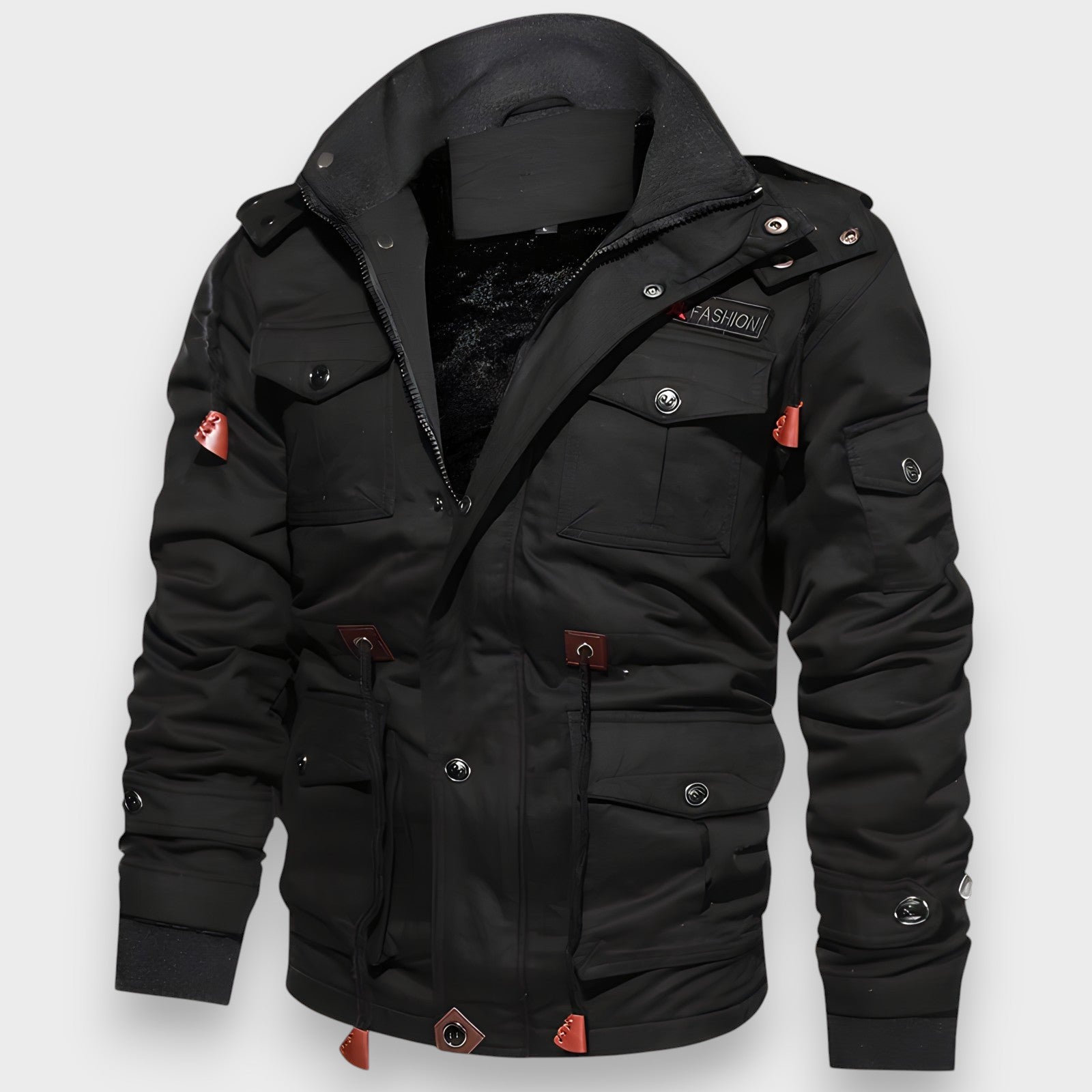 Práctica chaqueta de invierno para hombre con bolsillos