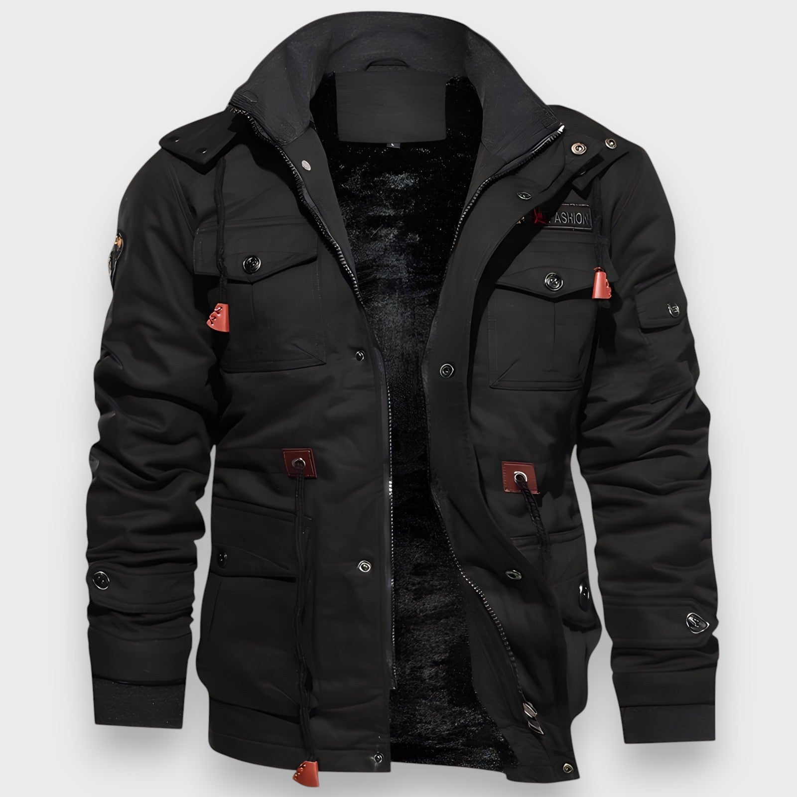 Práctica chaqueta de invierno para hombre con bolsillos