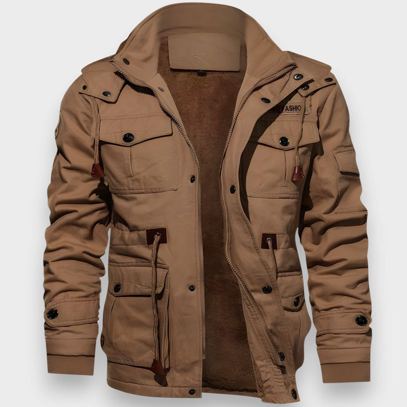 Práctica chaqueta de invierno para hombre con bolsillos